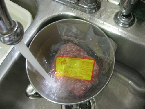 quick thawing meat